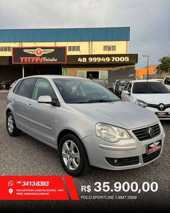 VOLKSWAGEN POLO 1.6 MI SPORTLINE 8V FLEX 4P MANUAL VOLKSWAGEN POLO 1.6 MI SPORTLINE 8V FLEX 4P MANUAL